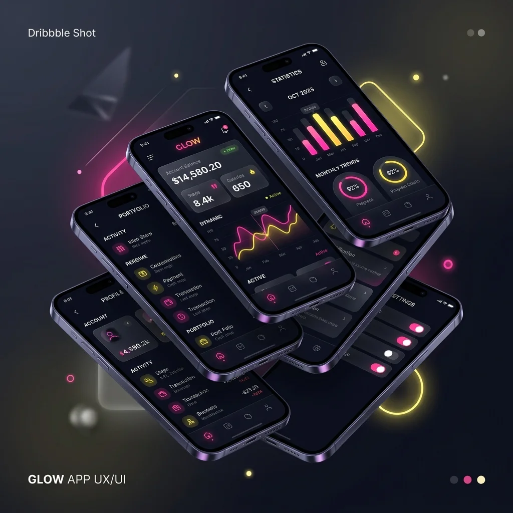 UI UX design abstract shapes